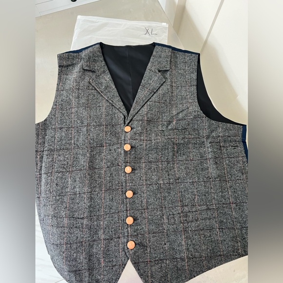 Other - Gray Checkered Men's Vest